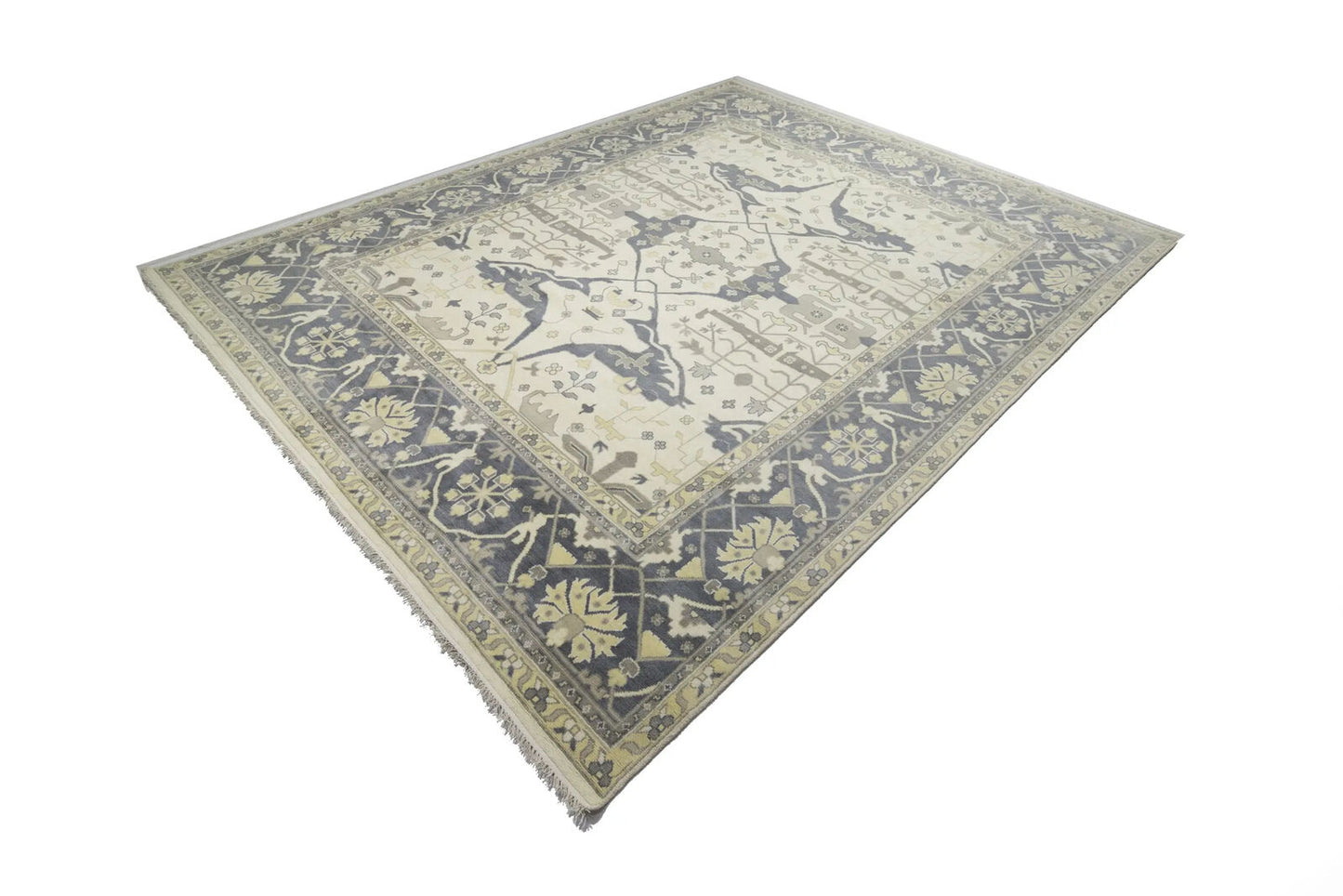 Handmade Oushak Oriental Rug 12X15 Ft Oversized