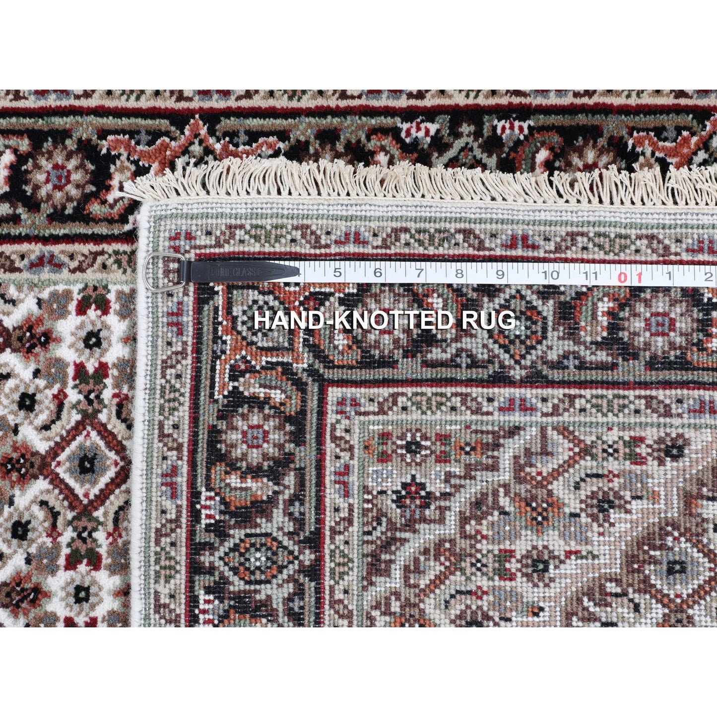 2'8"X10'1" Ivory Mahi Fish Design Wool And Silk Hand Knotted Runner Rug