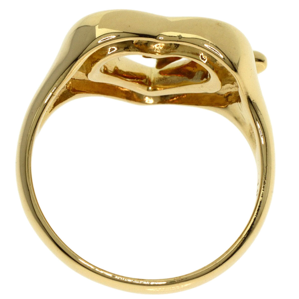 Tiffany&Co. Ring Ribbon Heart K18 Yellow Gold