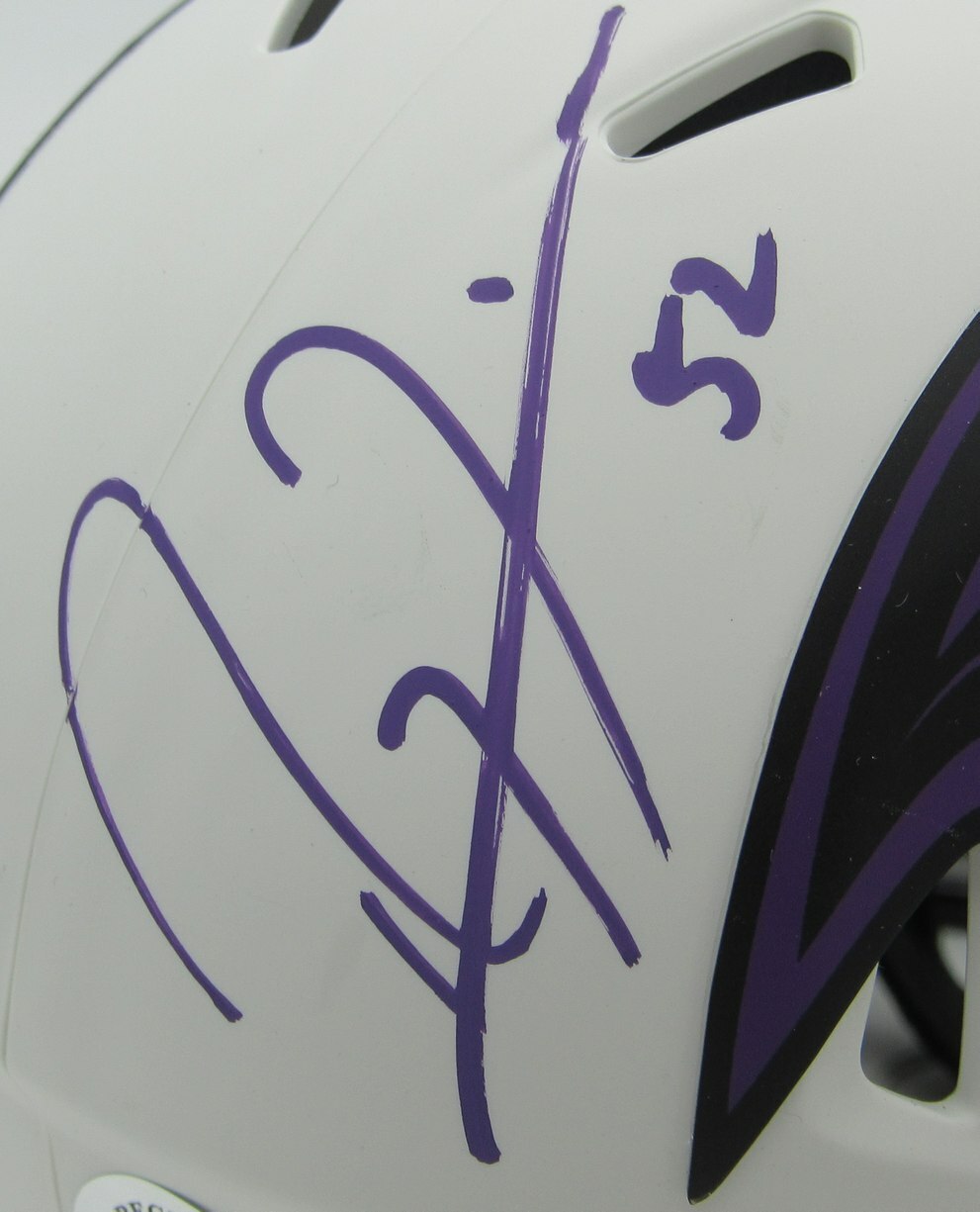 Ray Lewis Hof Signed/Auto Ravens Lunar Mini