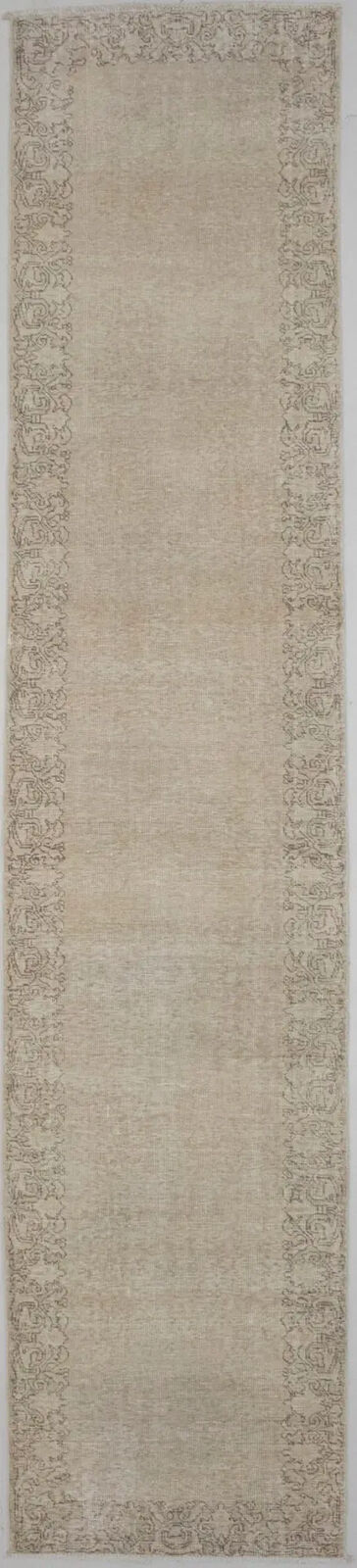 Hand-Knotted Antique Oriental Runner Rug Muted