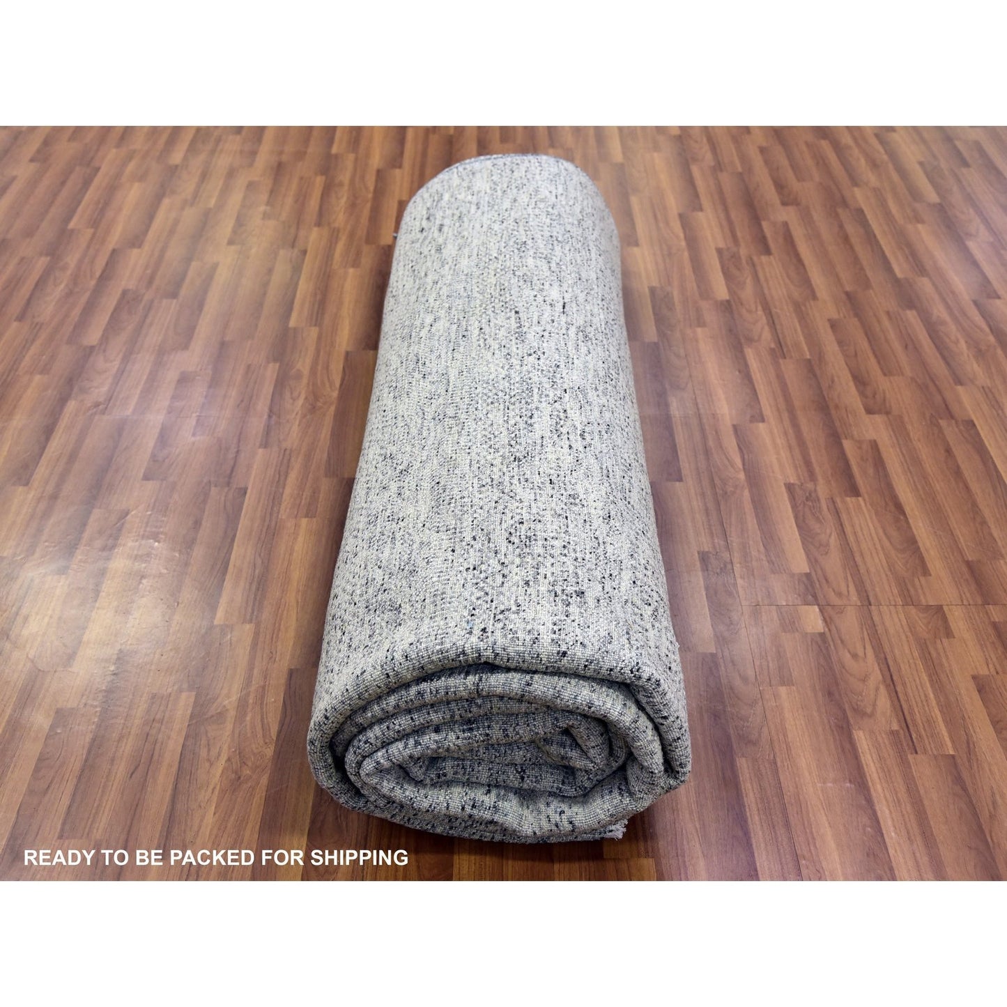 10'X13'10" Vintage Gray Undyed Wool Grass Hand Knotted Oriental Rug