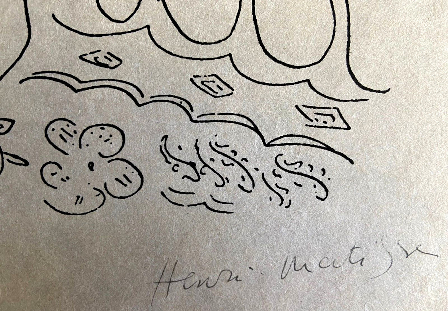 Henri Matisse Lithograph 1960 Signed Contract