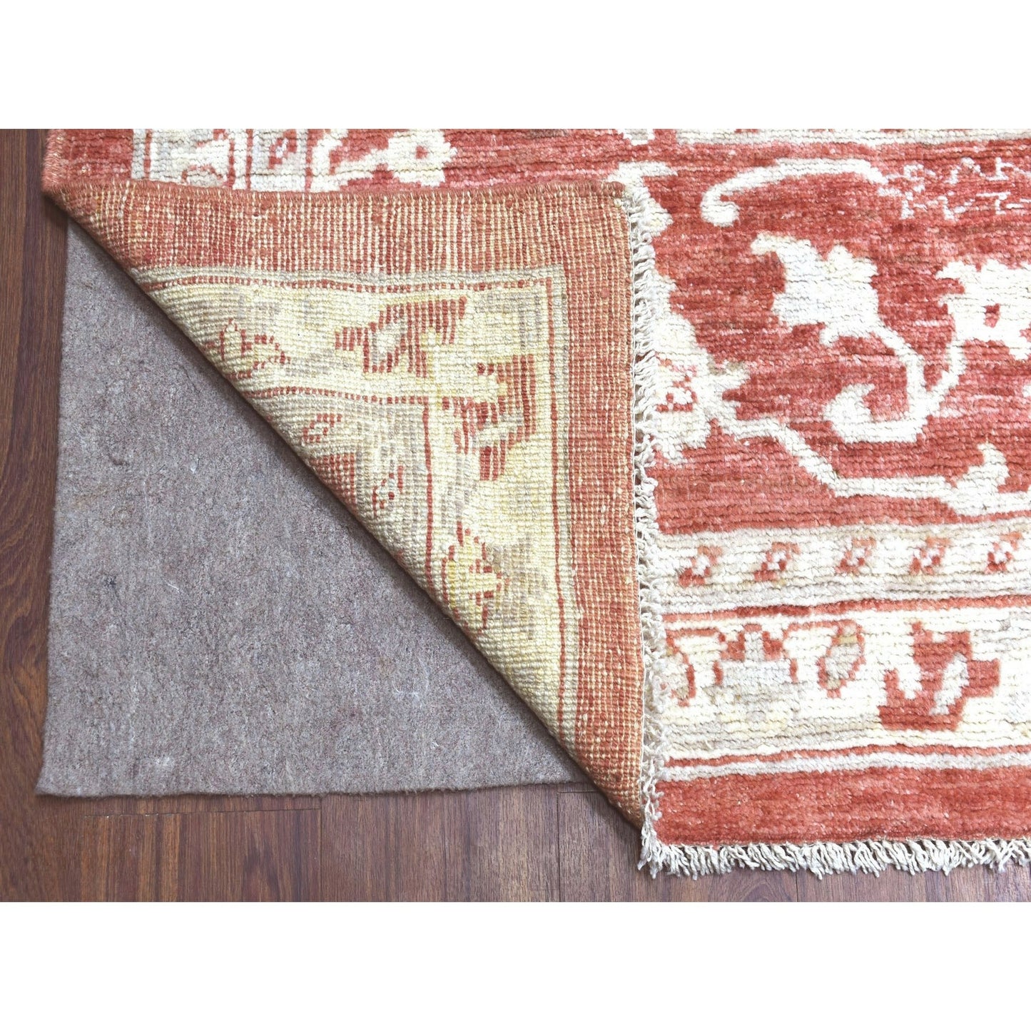 11'9"X14'9" Angora Oushak Hand Knotted Brick Red Soft Wool Oversized Rug