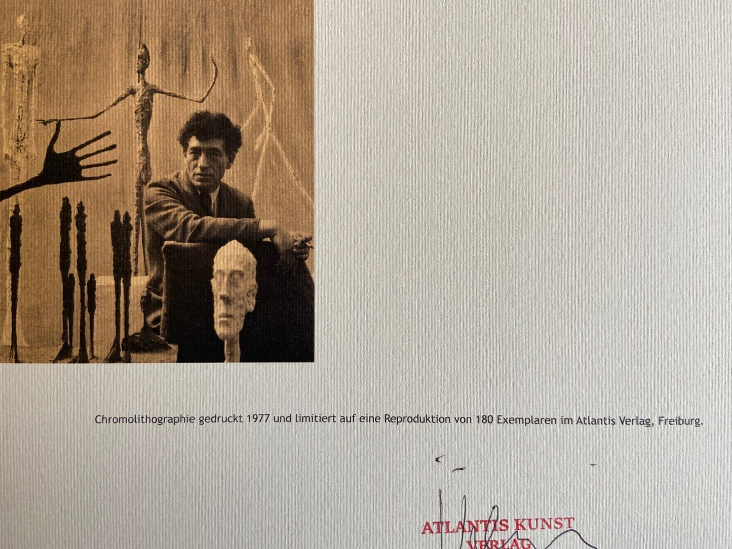 Alberto Giacometti Lithograph ' Woman ' Coa