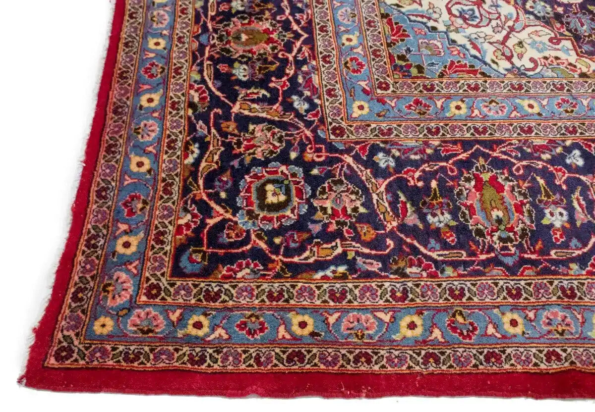 Vintage Handmade Oriental Rug Classic Floral Wool