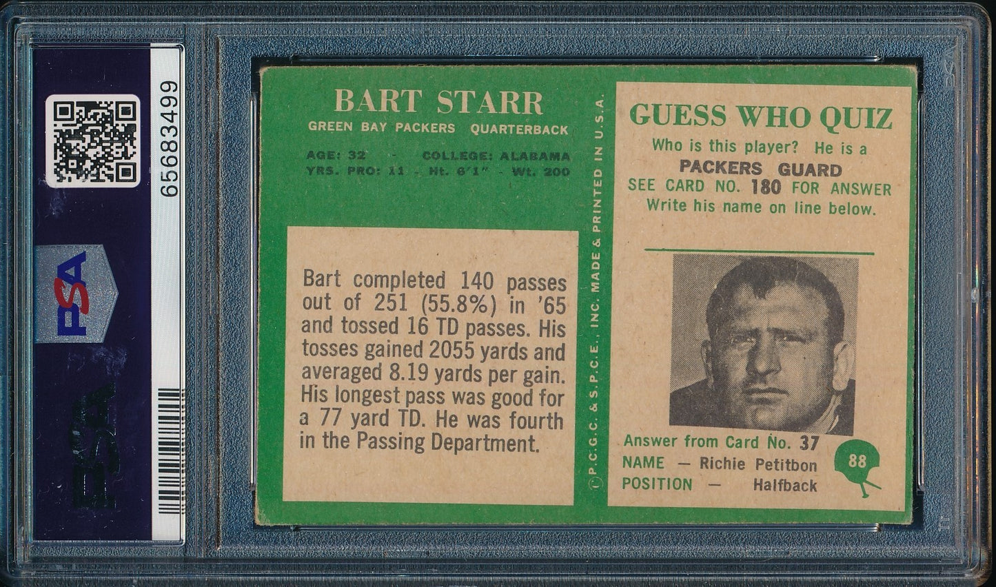 1966 Philadelphia #88 Bart Starr Hof Autographed