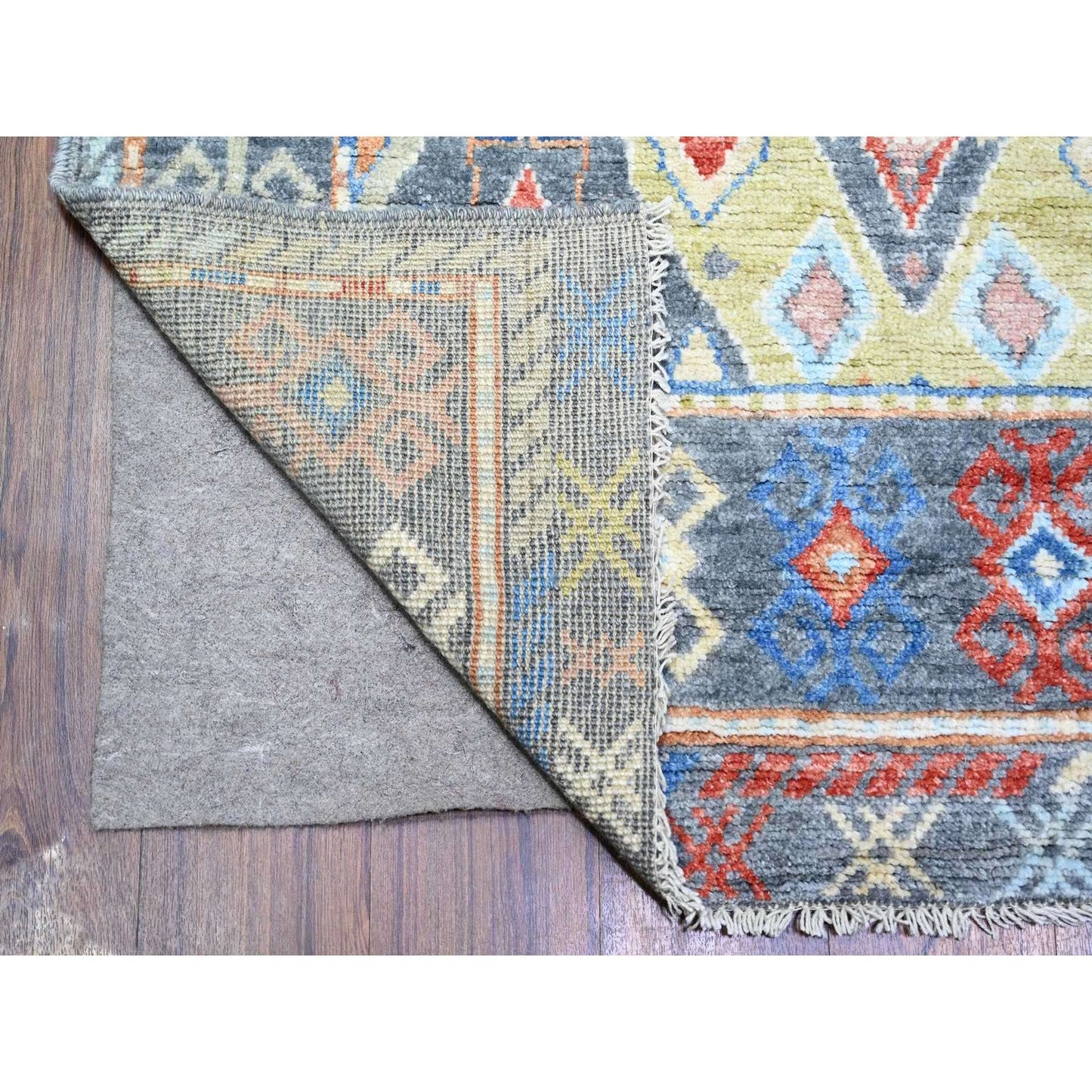 5'10"X9'1" Colorful Wool Hand Knotted Anatolian Village Inspired Rug