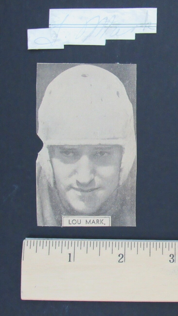 Lou Mark Nc Sate/Brooklyn Dodgers All Pro D.1961 Signed Cut 150167