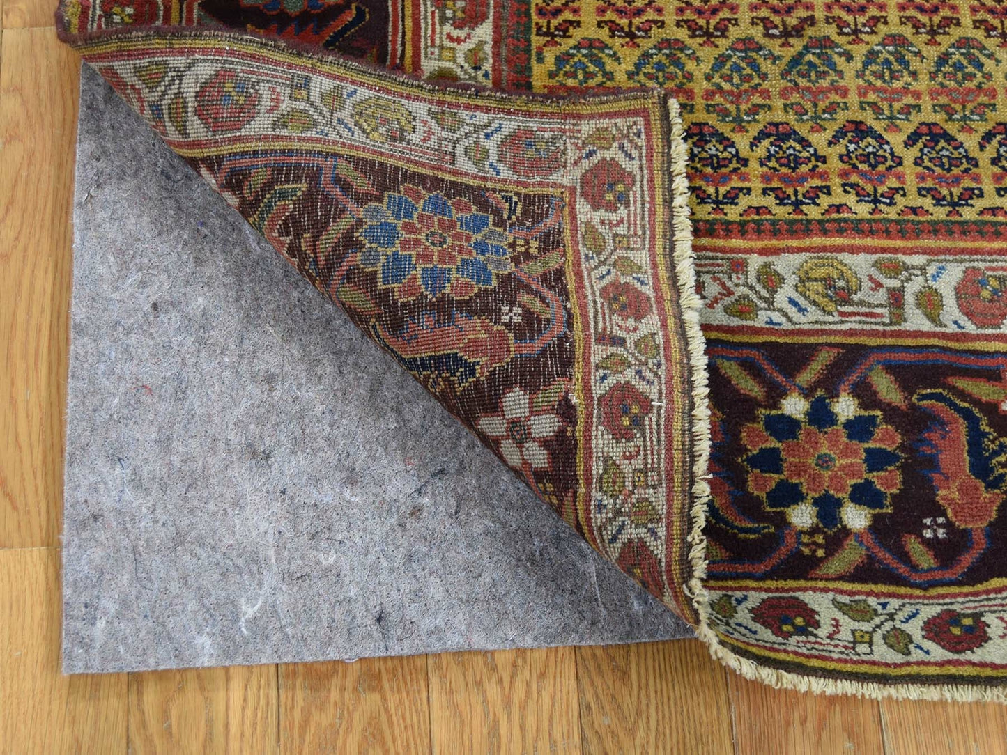5'1"X9'10" Antique Farsian Bejar Exc Cond Wide Runner Oriental Rug
