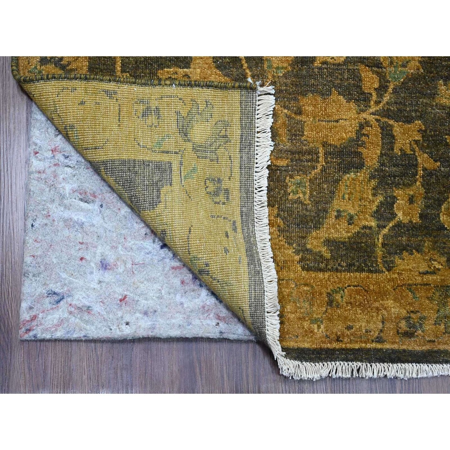 8'6"X11'10" Brown Peshawar Ziegler Mahal Hand Knotted Wool Oriental Rug
