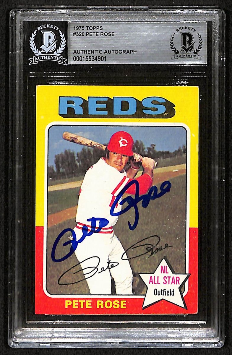 1975 Topps Pete Rose Signed/Autographed Card #320