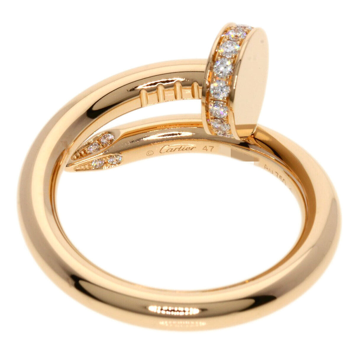 Cartier Ring Juste Un Cle Diamond #47 K18 Pink