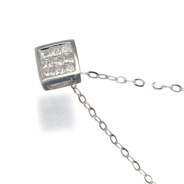 Diamond 0.20ct Mystery-setting Square Necklace