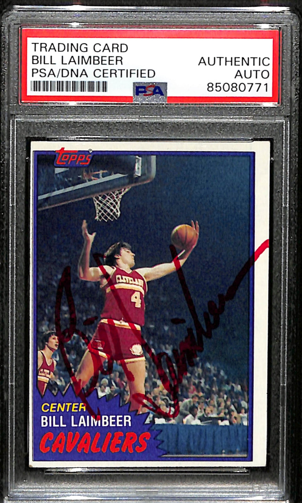 Bill Laimbeer Signed 1981 Topps Rookie Card #74