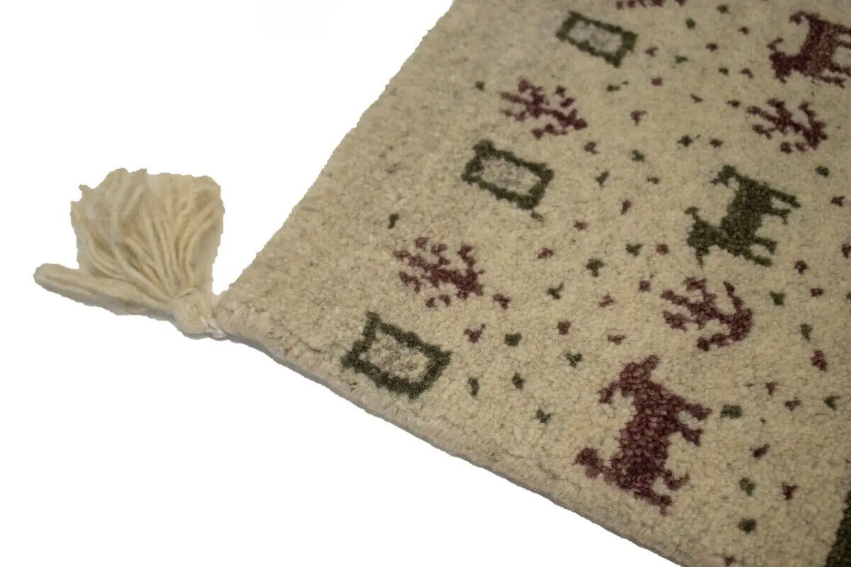 2X3 ft Pair of Hand-Knotted Tribal Plush Gabbeh