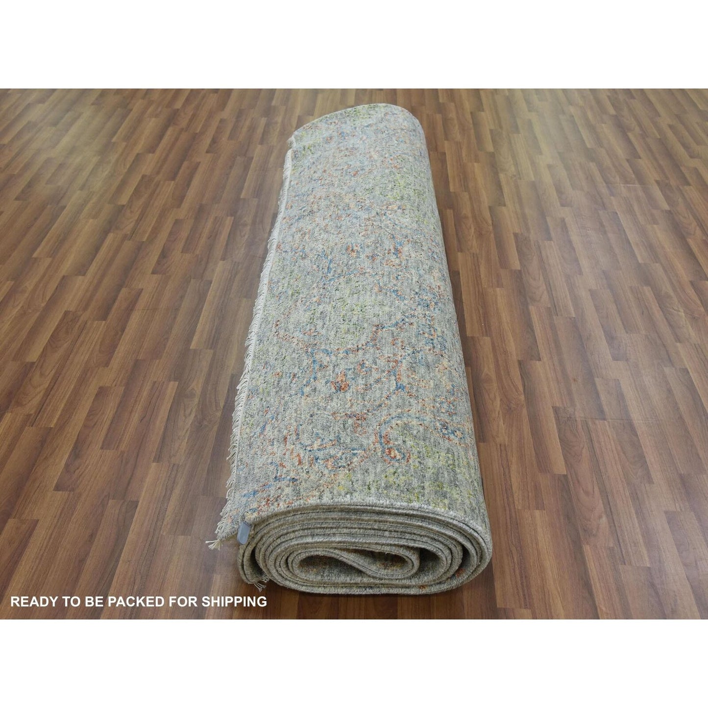 12'X15'2" Oversize Wool Obscured And Subtle Collection Oriental Rug