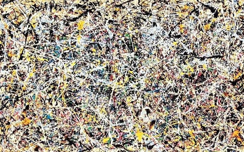 Jackson Pollock Action Painting Coa Signed