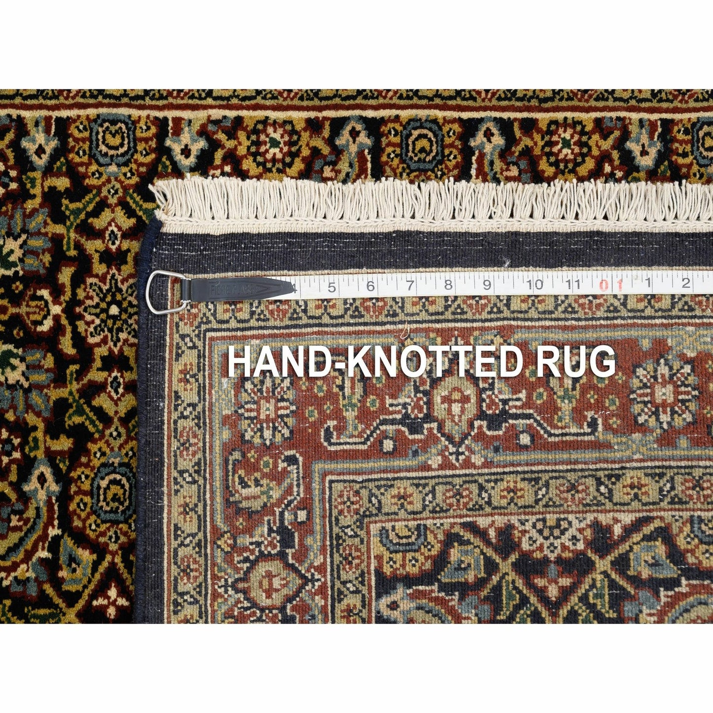 3'2"X5' Hand Knotted Herati New Zealand Wool 250 Kpsi Black Oriental Rug