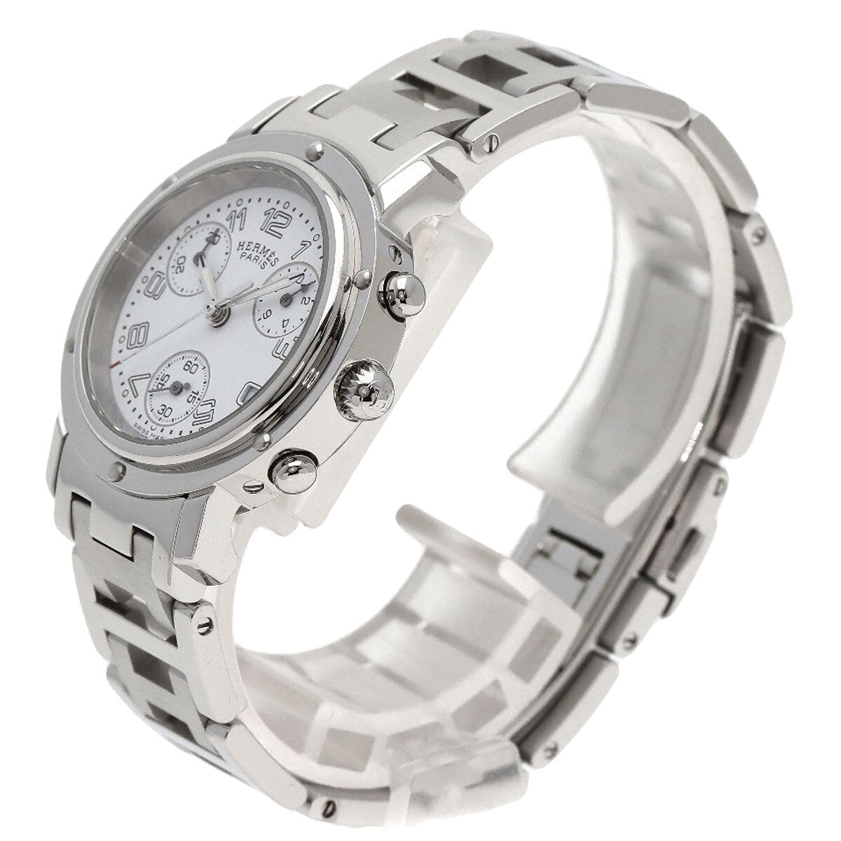 Hermes Clipper Chronograph New Buckle Watches Cl1.310 Stainless Steel/Stainl...