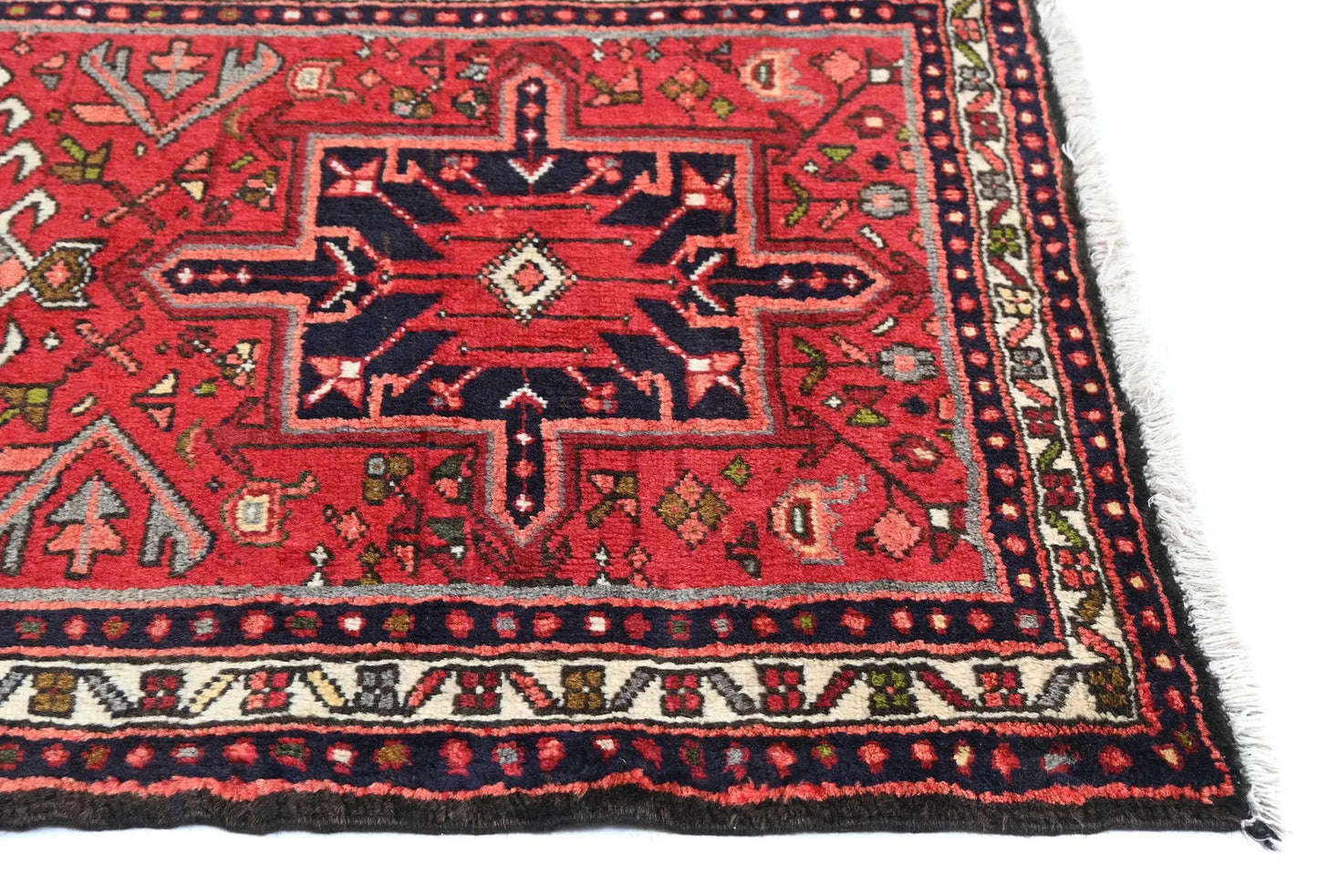 Handmade Vintage Oriental Runner Rug 2X10 Ft Red