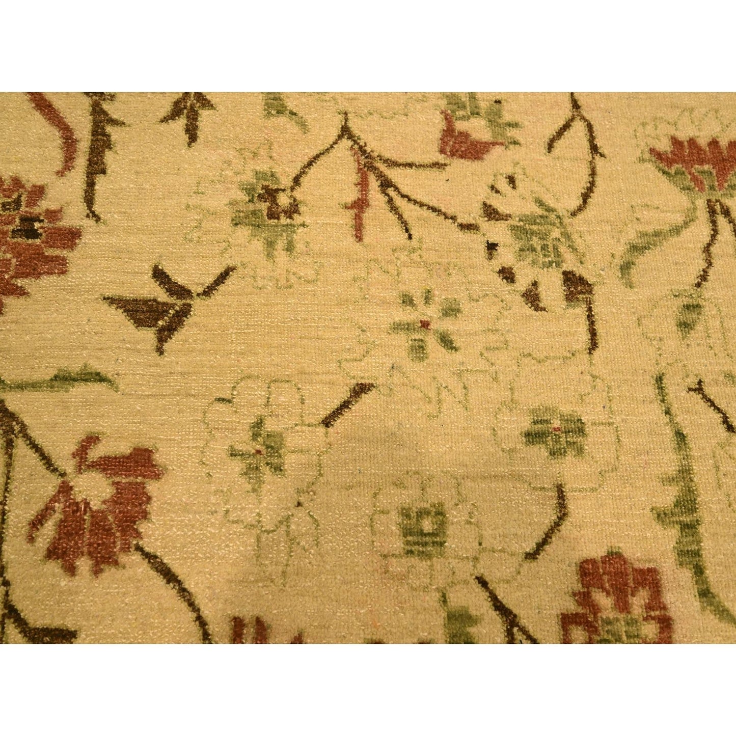 10'X13'10" Biscotti Brown Agra Leaf Design100% Wool Hand Knotted Rug