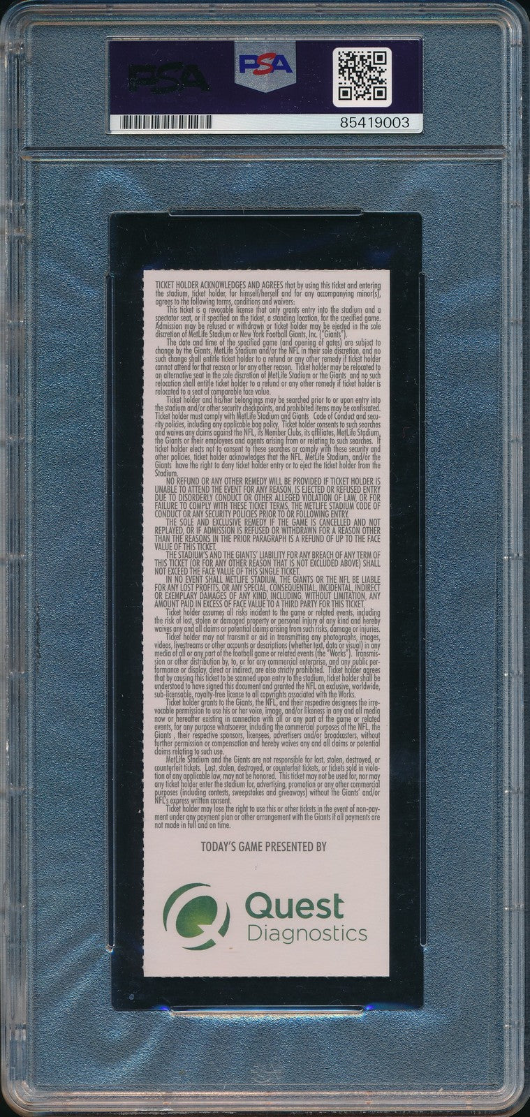 Saquon Barkley Signed 2018 Giants Vs. Jaguars Full Ticket Nfl Debut Psa 196003