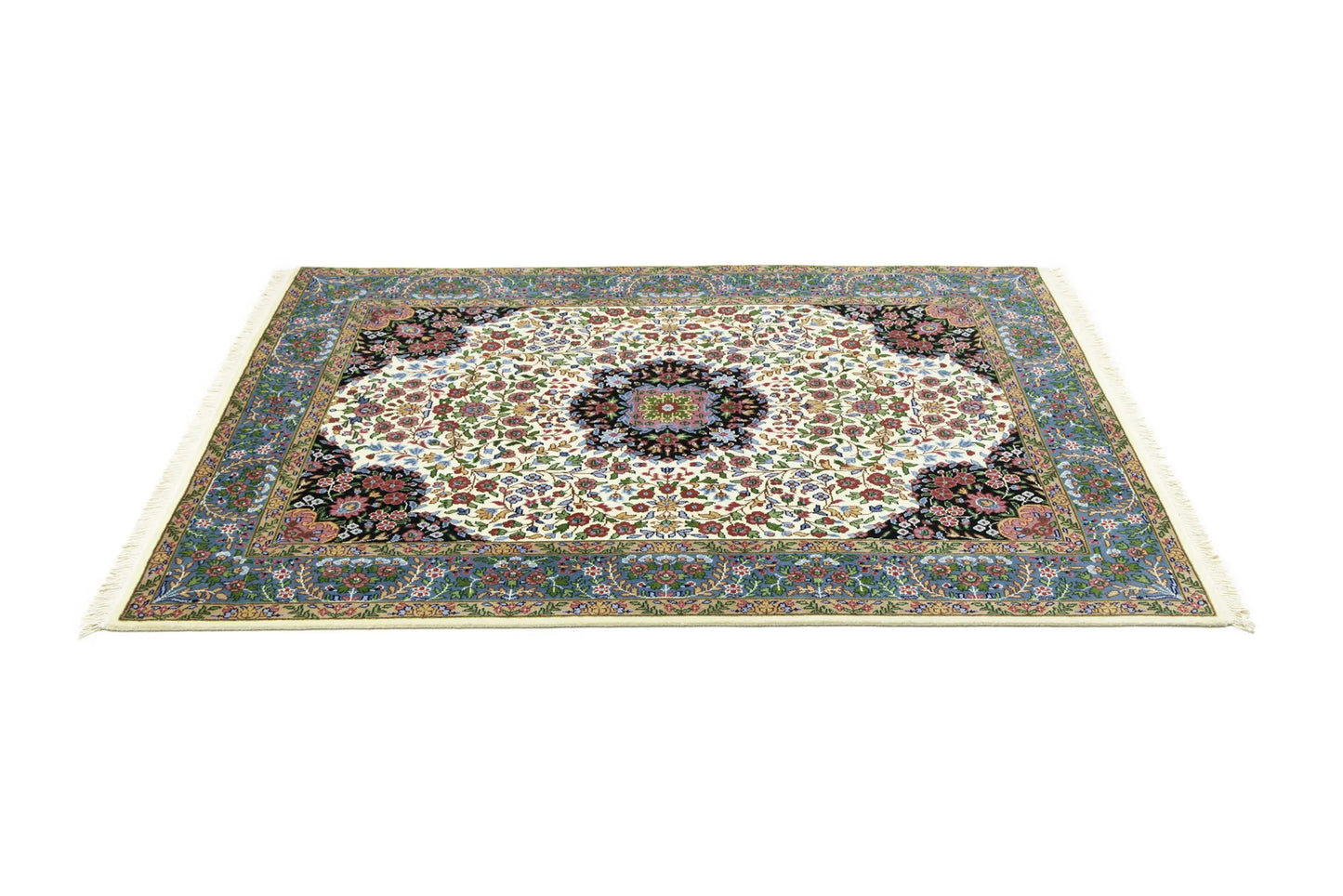 Handmade Vintage Style Floral Kirman Rug 5X7 Ft