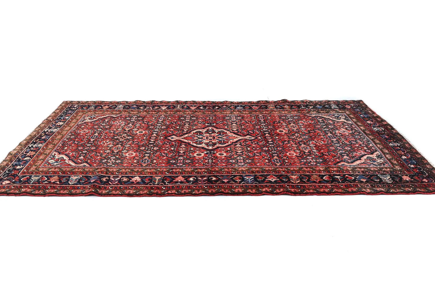 Red Vintage Hand-Knotted Tribal Rug 5X9 ft Farmho
