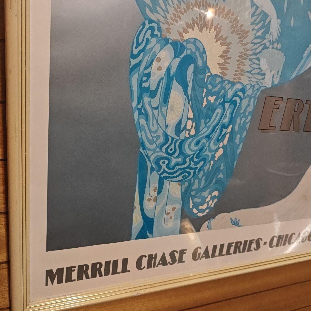 Erte Vintage Poster Merrill Chase Galleries 1980S Exhibition Blue Version Rare
