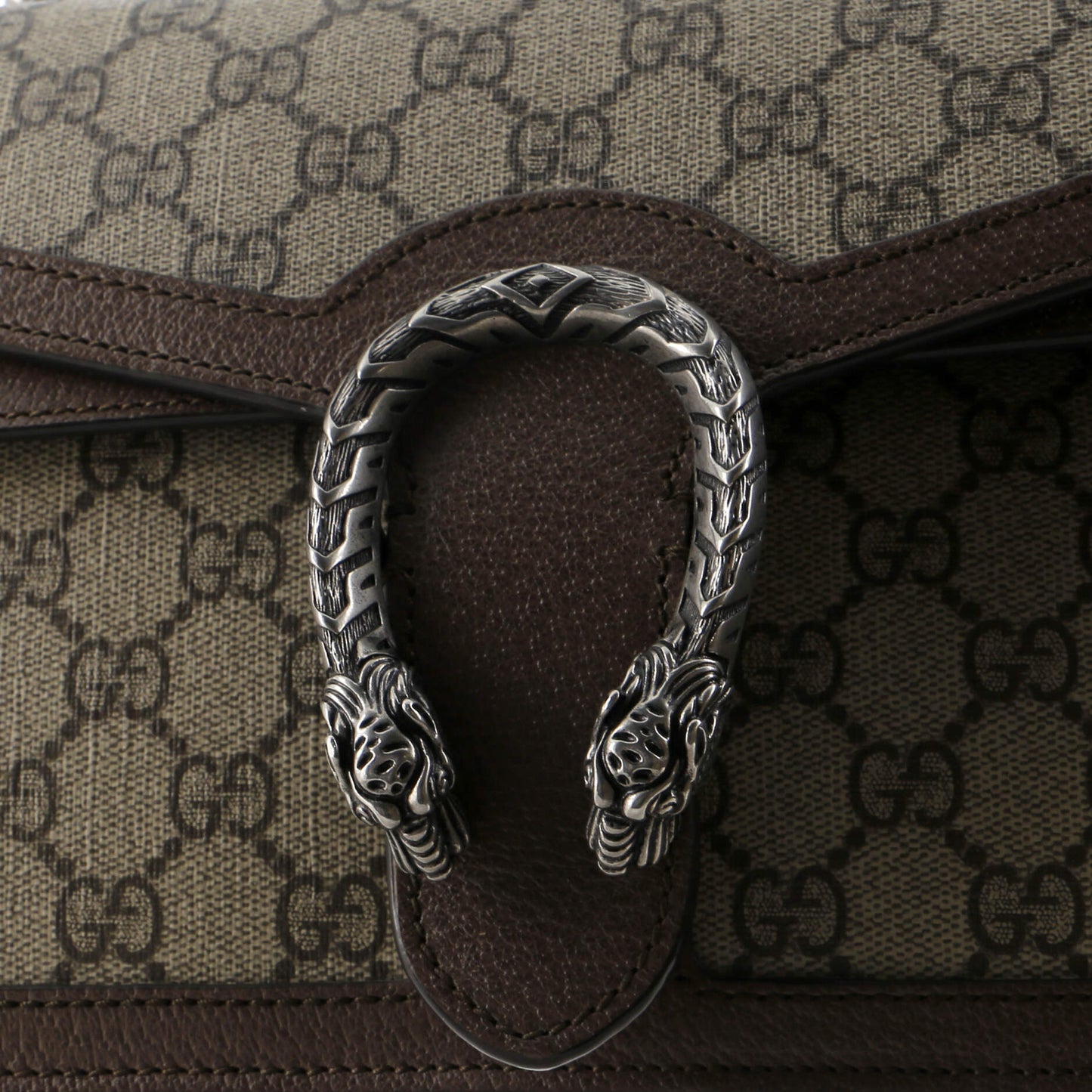 Gucci Dionysus Top Handle Chain Bag Gg Coated Canvas Small