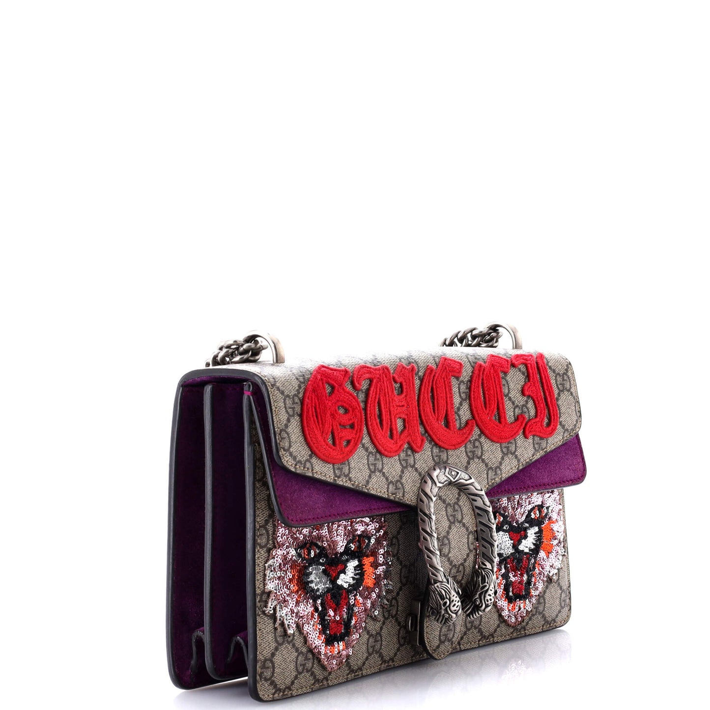 Gucci Dionysus Bag Embroidered Gg Coated Canvas Small