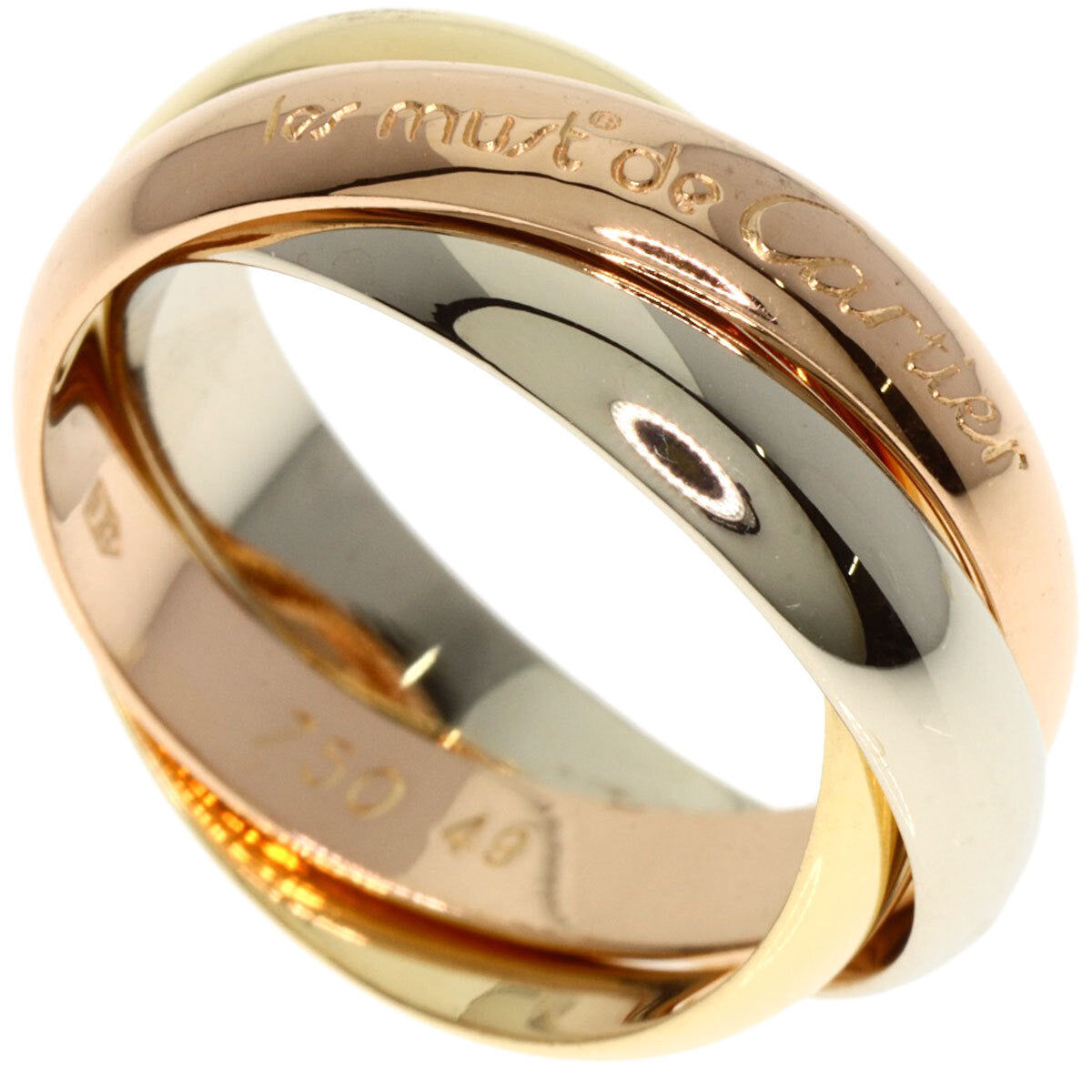 Cartier Trinity #49 Ring K18 Yellow Gold 18K Pink