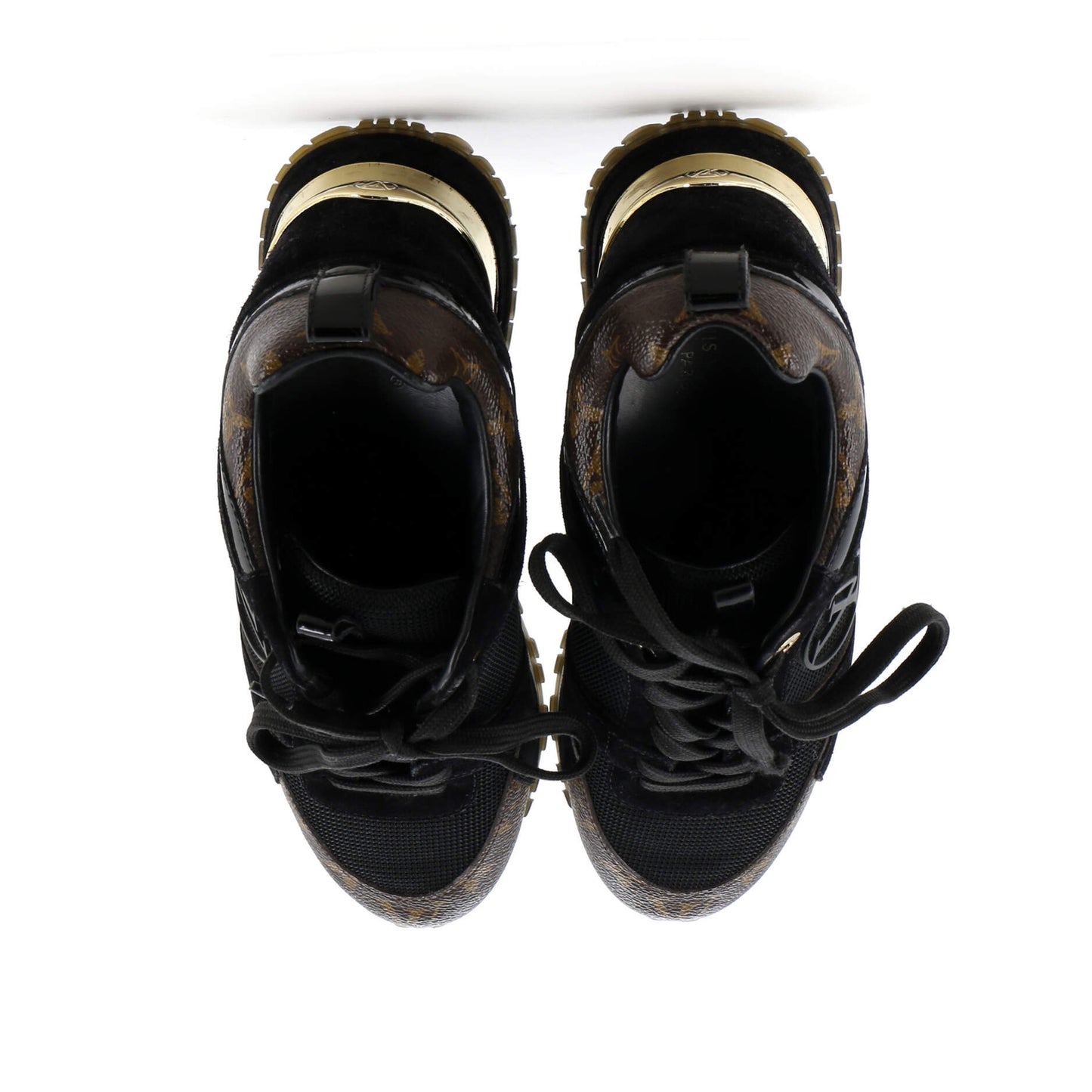 Louis Vuitton Women'S Run Away Sneakers Mesh With Monogram Canvas And Suede