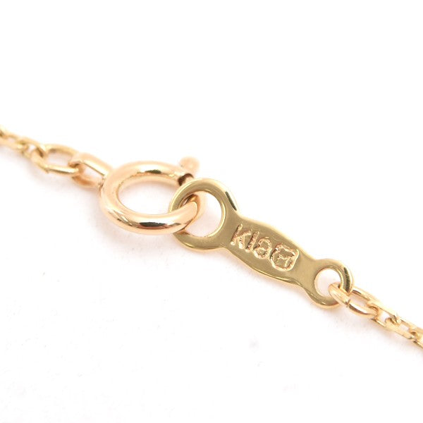 Mikimoto Monkey Motif Diamond And Pearl Necklace 0.40Ct Gold K18