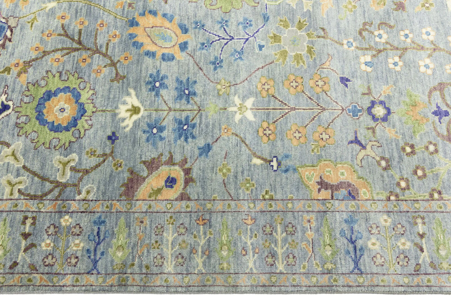 Handmade Tree of Life Oushak Chobi Oriental Rug