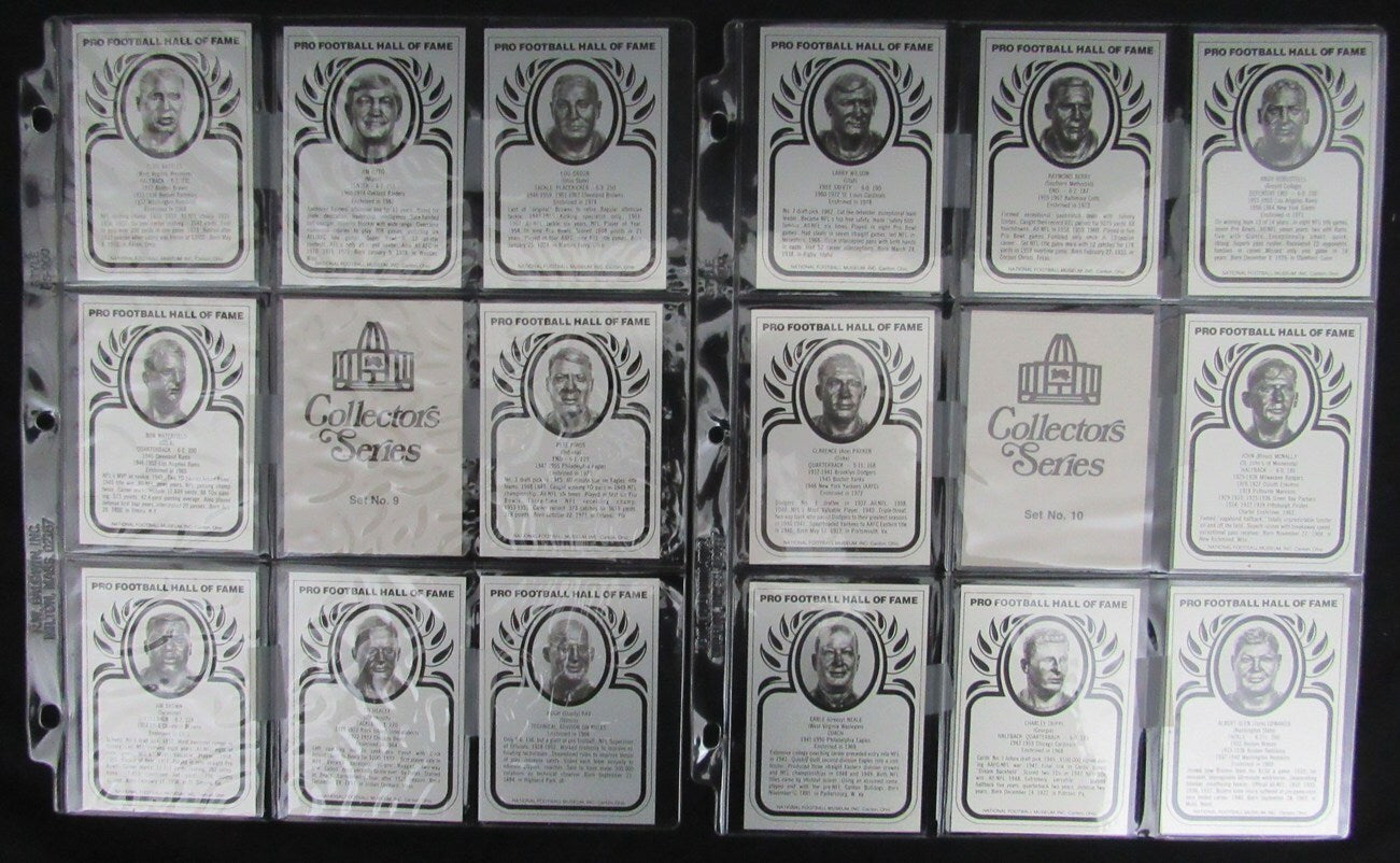 Pro Football Hall Of Fame Metallic Card Set