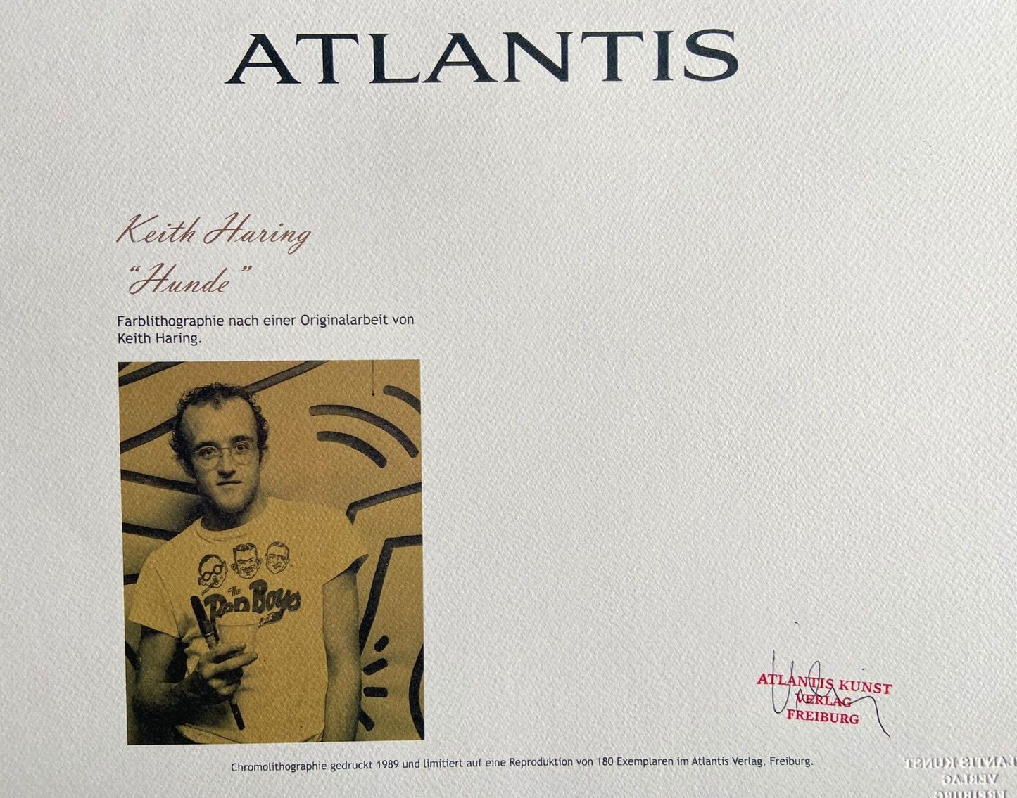 Keith Haring Lithograph Coa Signed Numbered