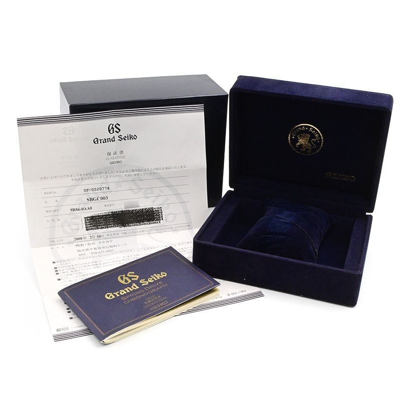 Grand Seiko Sbgc003 Sbgc003 Black Case Size 43Mm Men'S Used Watch #41228