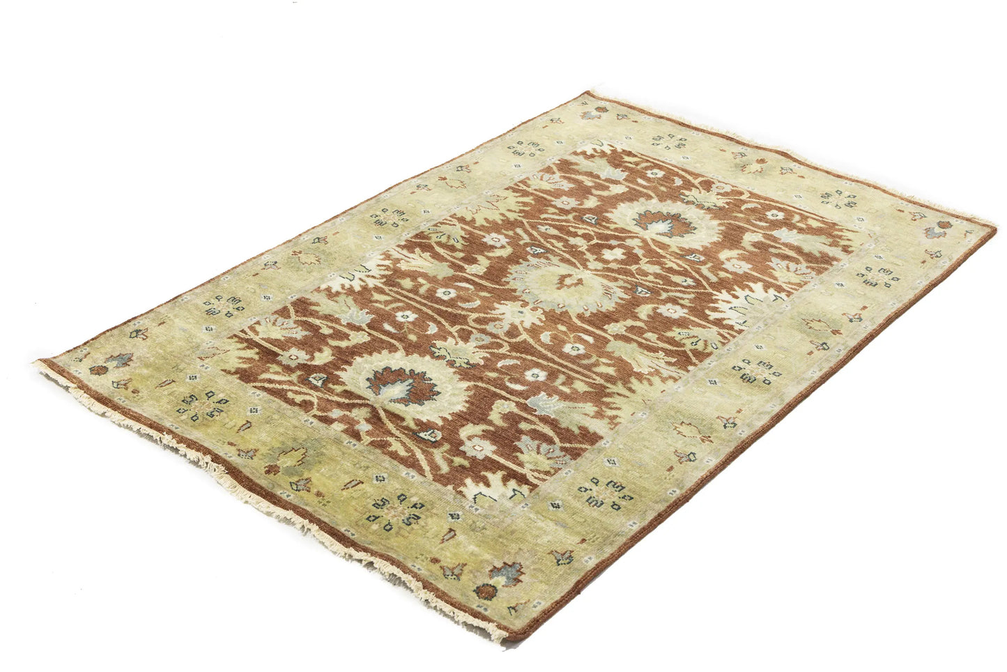 Peshawar Oushak Chobi Hand-Knotted Wool Rug