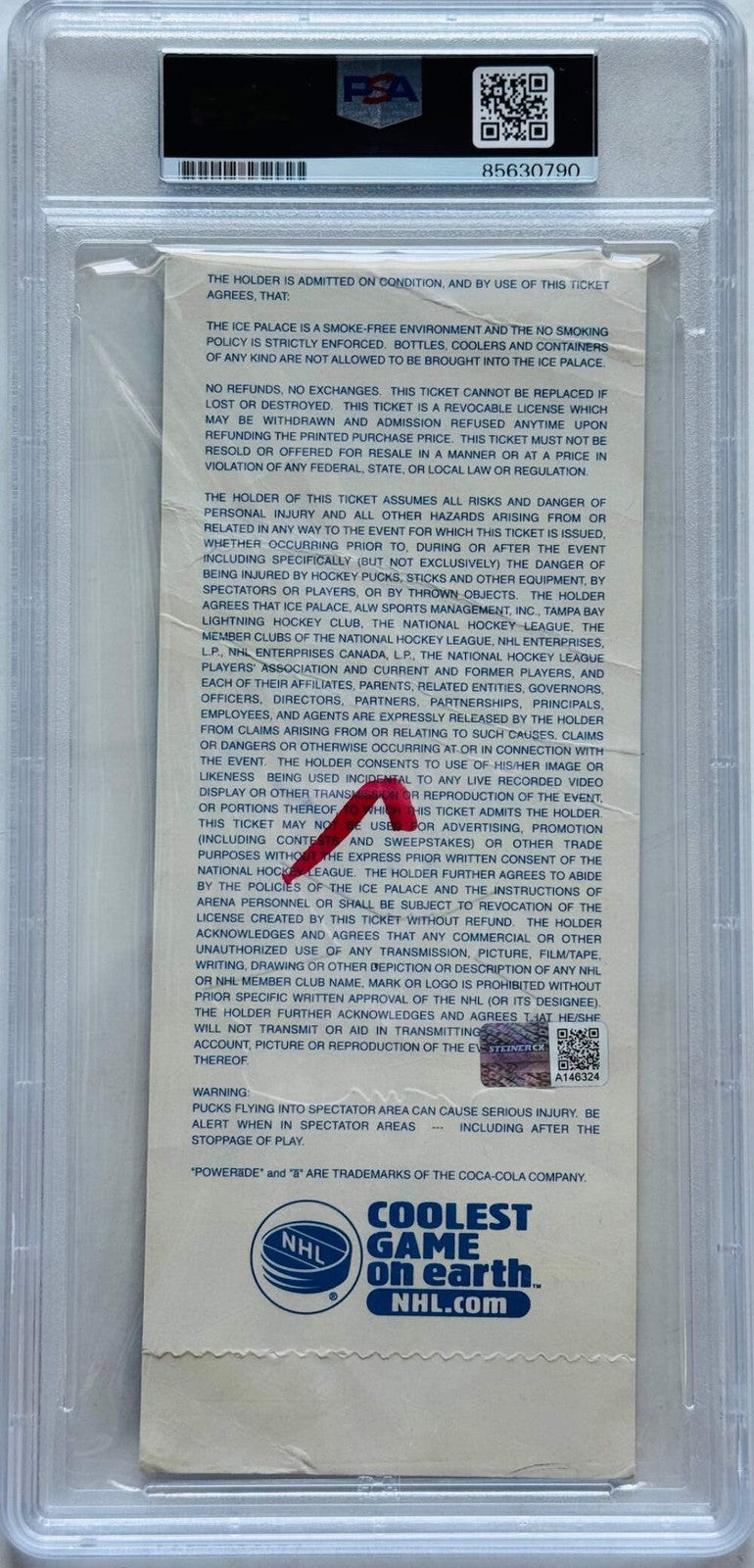 Mark Messier Autographed 1999 All Star Game Ticket (Psa)