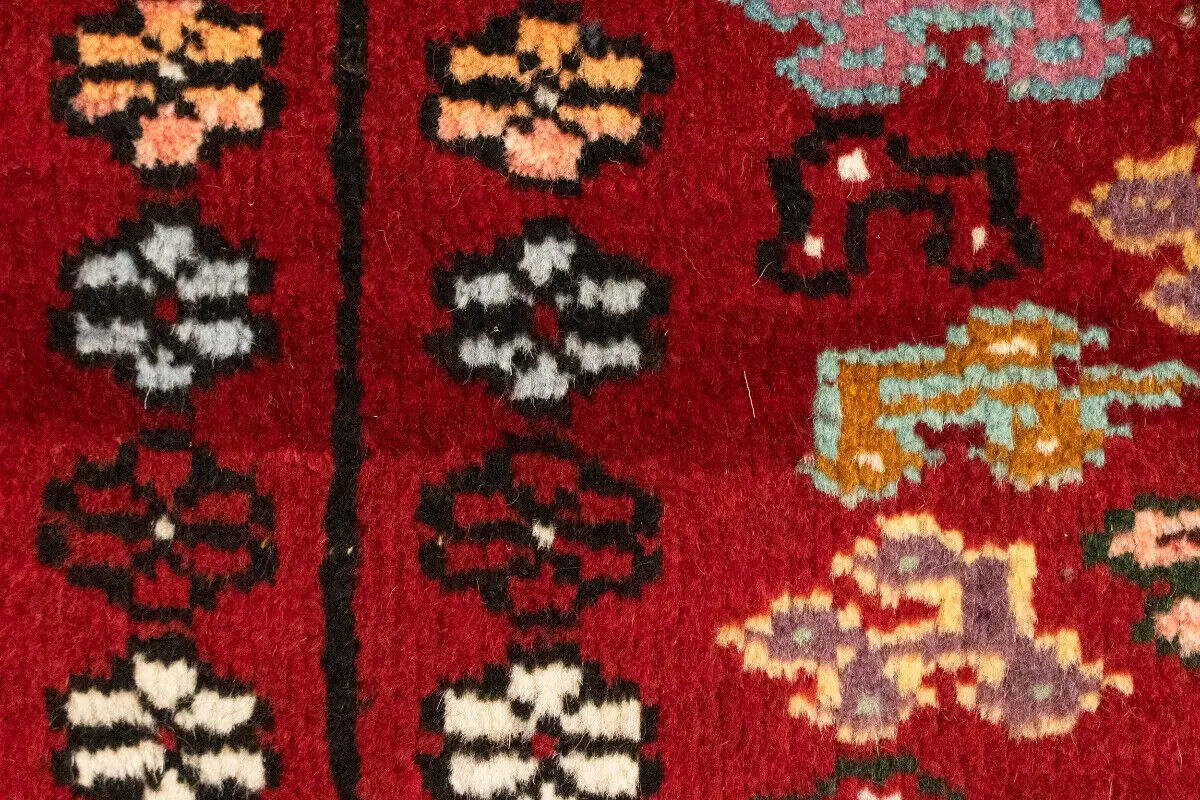 3'5X5 Ft Hand-Knotted Red Tribal Geometric