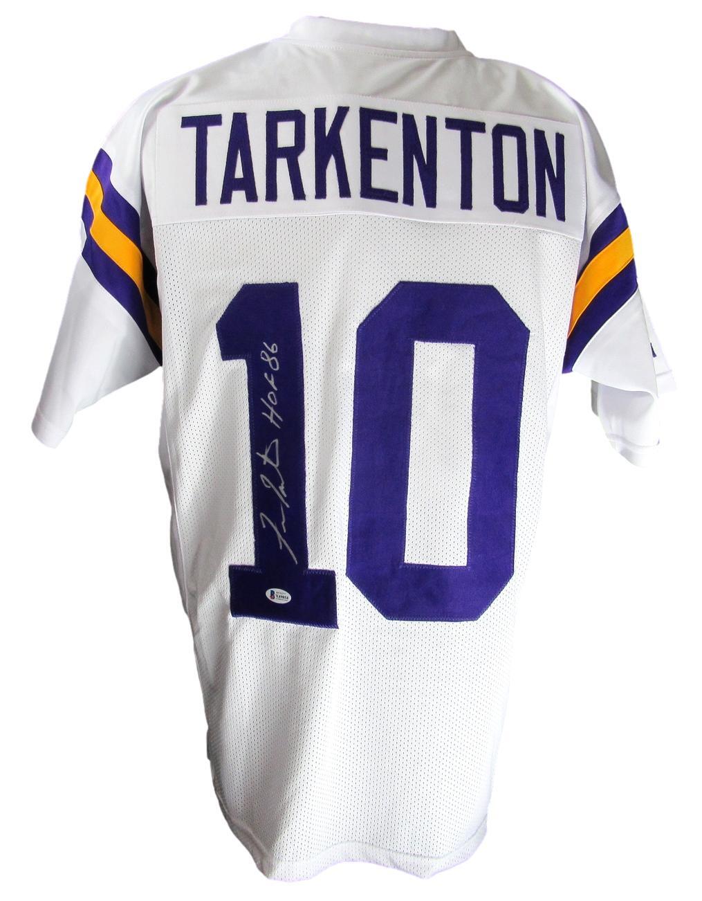 Fran Tarkenton Hof Signed/Inscr Vikings Custom