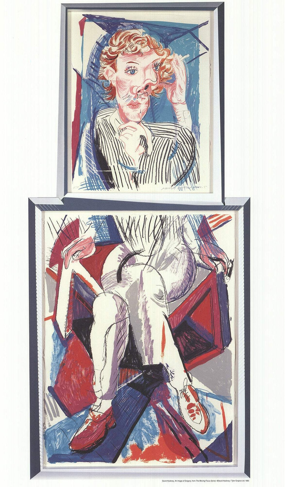 David Hockney An Image Of Gregory " Offset Lithograph Pop Art