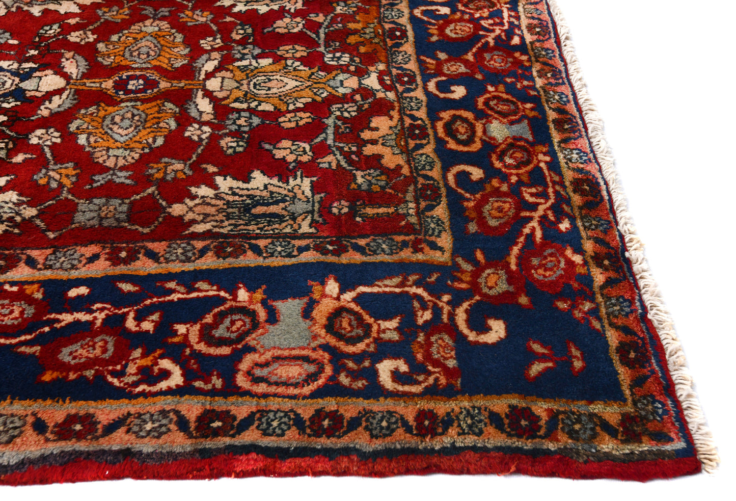 Hand-Knotted Wool Oriental Rug Allover Floral
