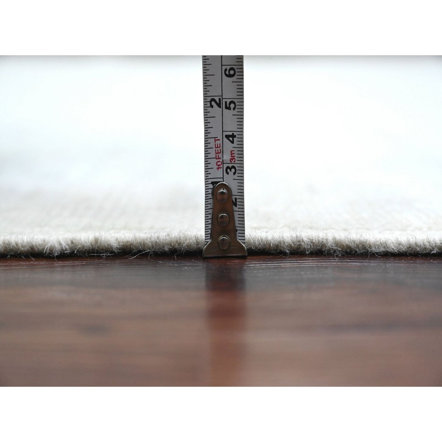 9'10"X13'9" Gray Afghan Angora Oushak Leaf Design Hand Knotted Wool Rug