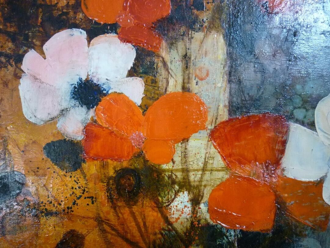 Pierre Bisiaux Still Life Flower Original Oil