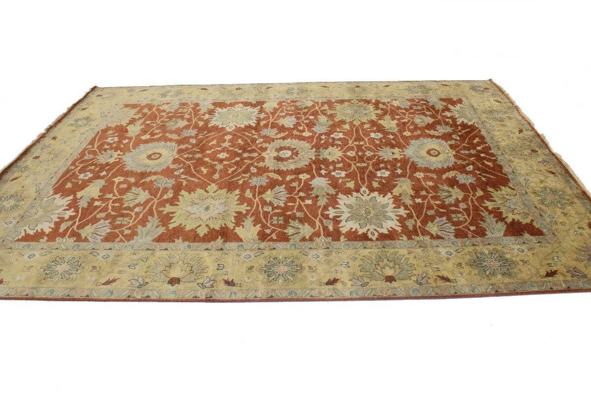 Handmade Floral Oriental Rug Vintage Style Osh