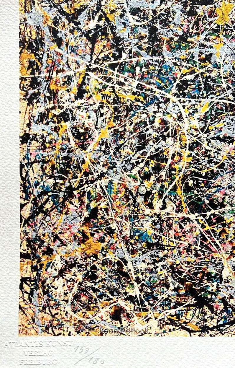 Jackson Pollock Action Painting Coa Signed