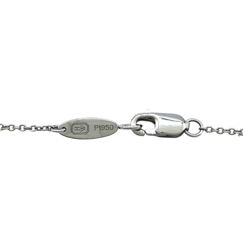 Harry Winston Mini Cross Diamond Necklace Pt950 With 9 Diamonds